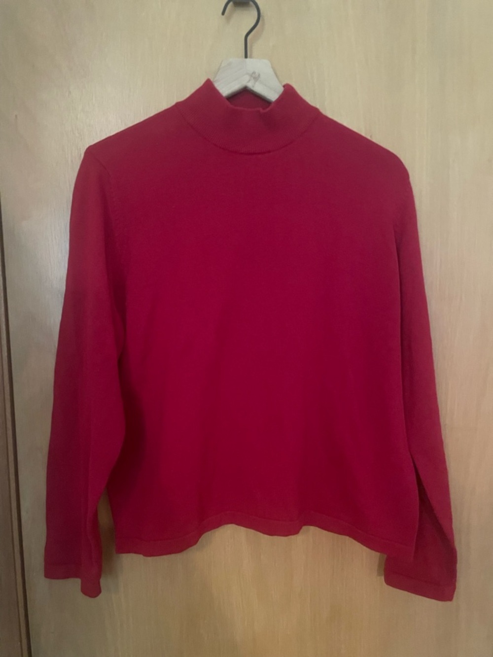 Vintage Orvis Cotton & Cashmere Red Turtleneck Sweater Size M/L